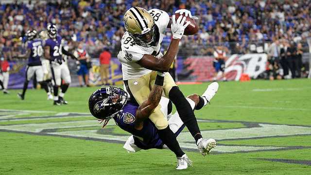 Saints fall to Ravens 23-14, finish preseason 0-4