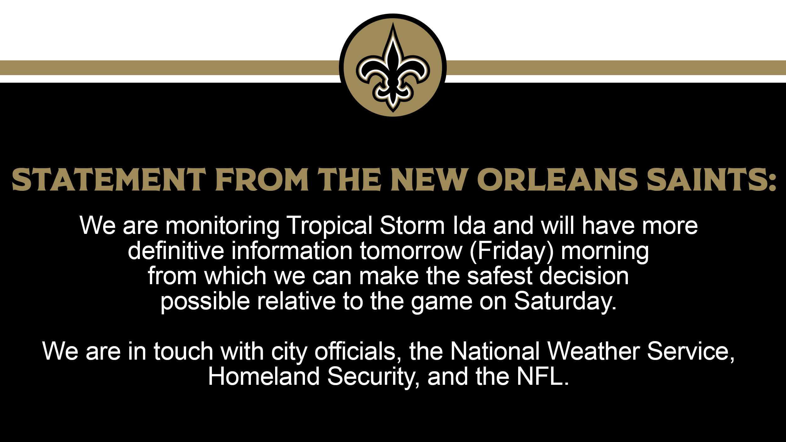 Saints shop game tomorrow