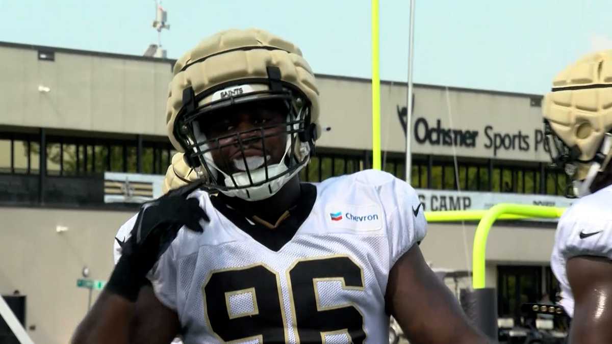 Carl Granderson talks defensive line coach, his advice for rookies on Day  10 of Saints Training Camp 2023