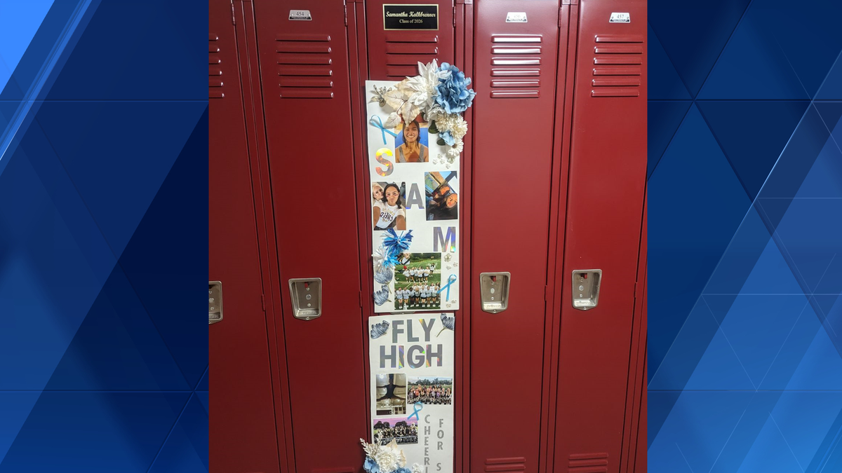 Serra Catholic places memorial plaque on locker of Samantha Kalkbrenner