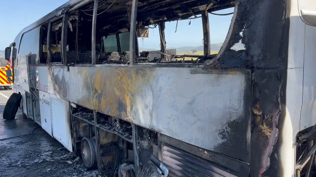 Bus fire reported on Highway 156 in San Benito County - Vimarsana News