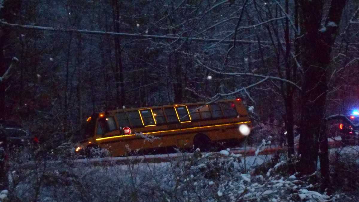 Dozens of children on NH school bus OK after vehicle rearended