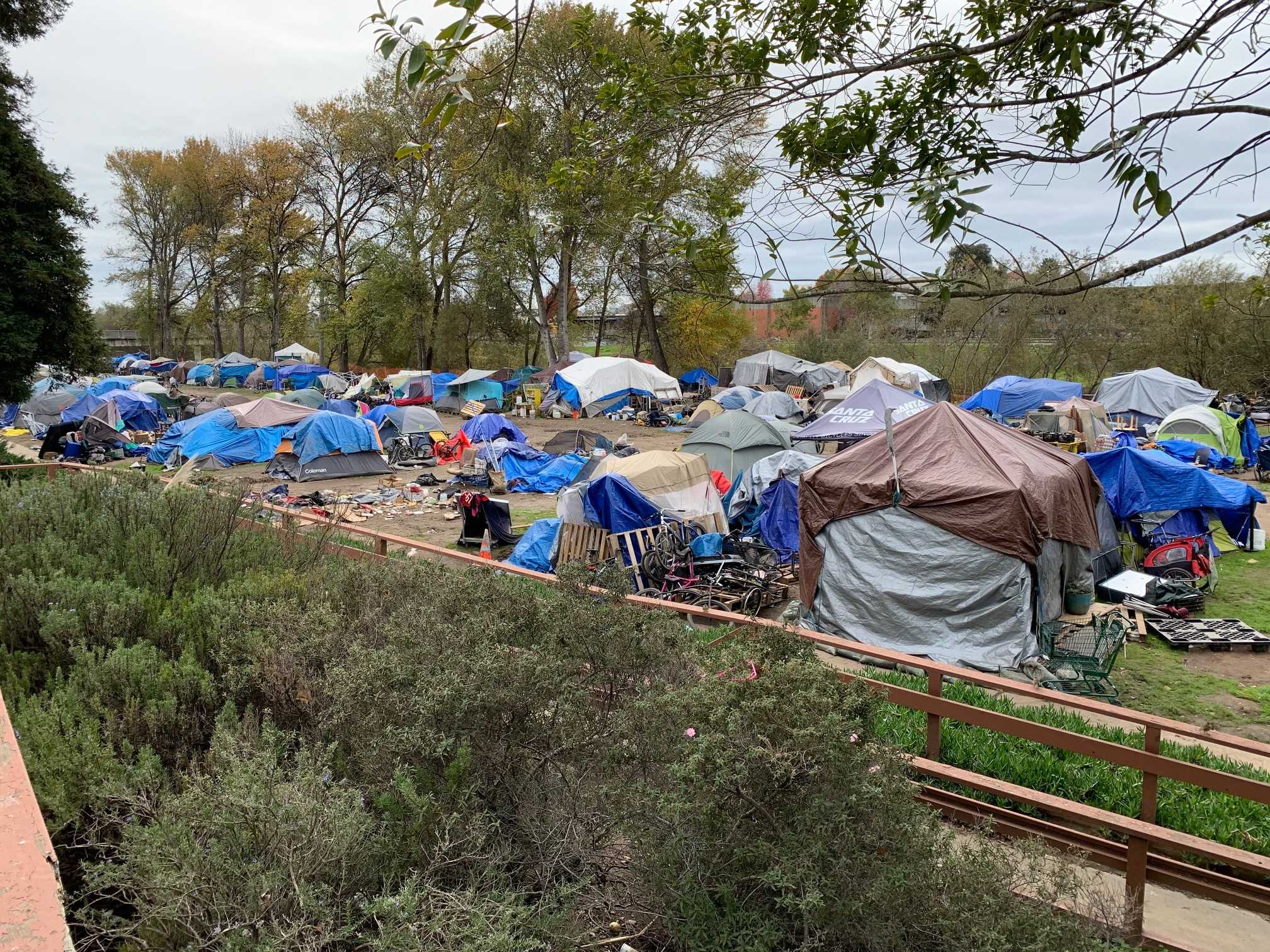 Santa Cruz homeless camp at risk as more rain is in the forecast