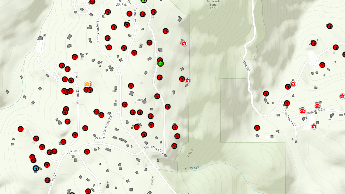 Santa Cruz County releases damage assessment map for CZU Lightning