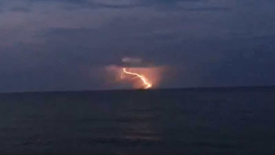 Lightning seen from Santa Cruz