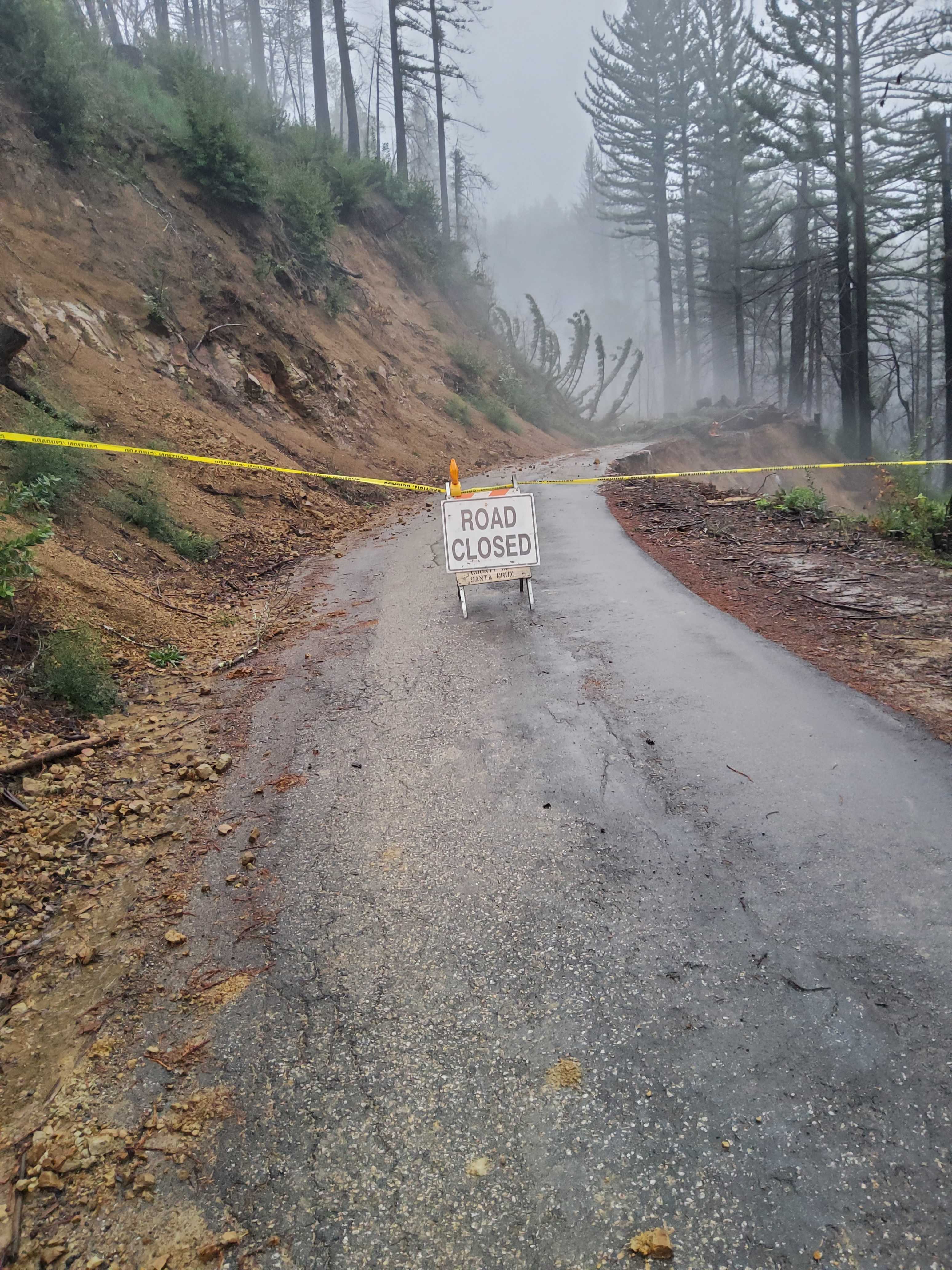 Crews work to open storm damaged roads in Santa Cruz County