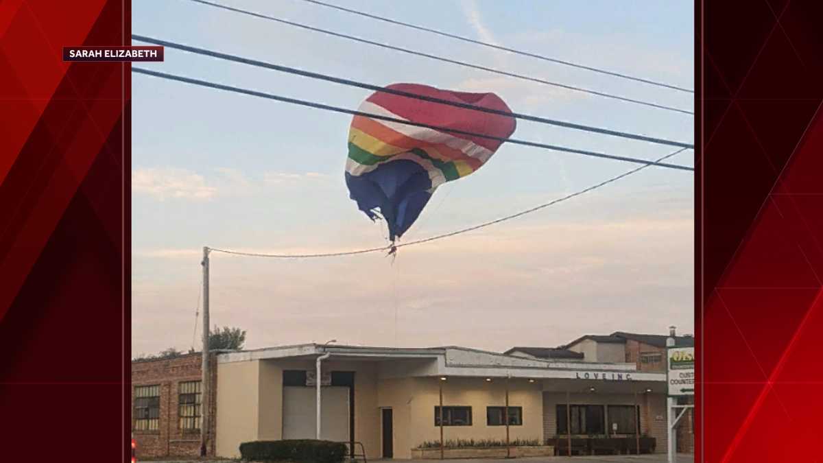 Hot air balloon crashes, hits train in Burlington