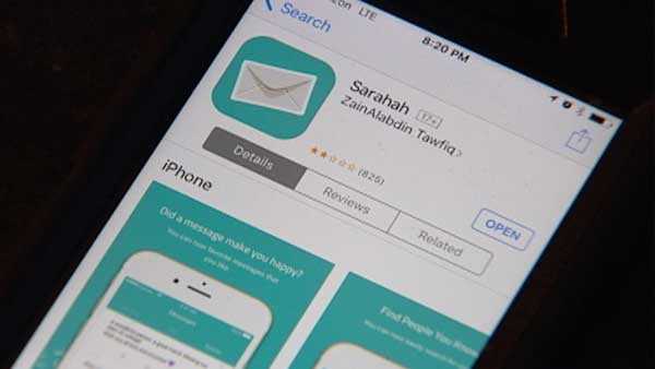 Anonymous app Sarahah causes cyberbullying concerns