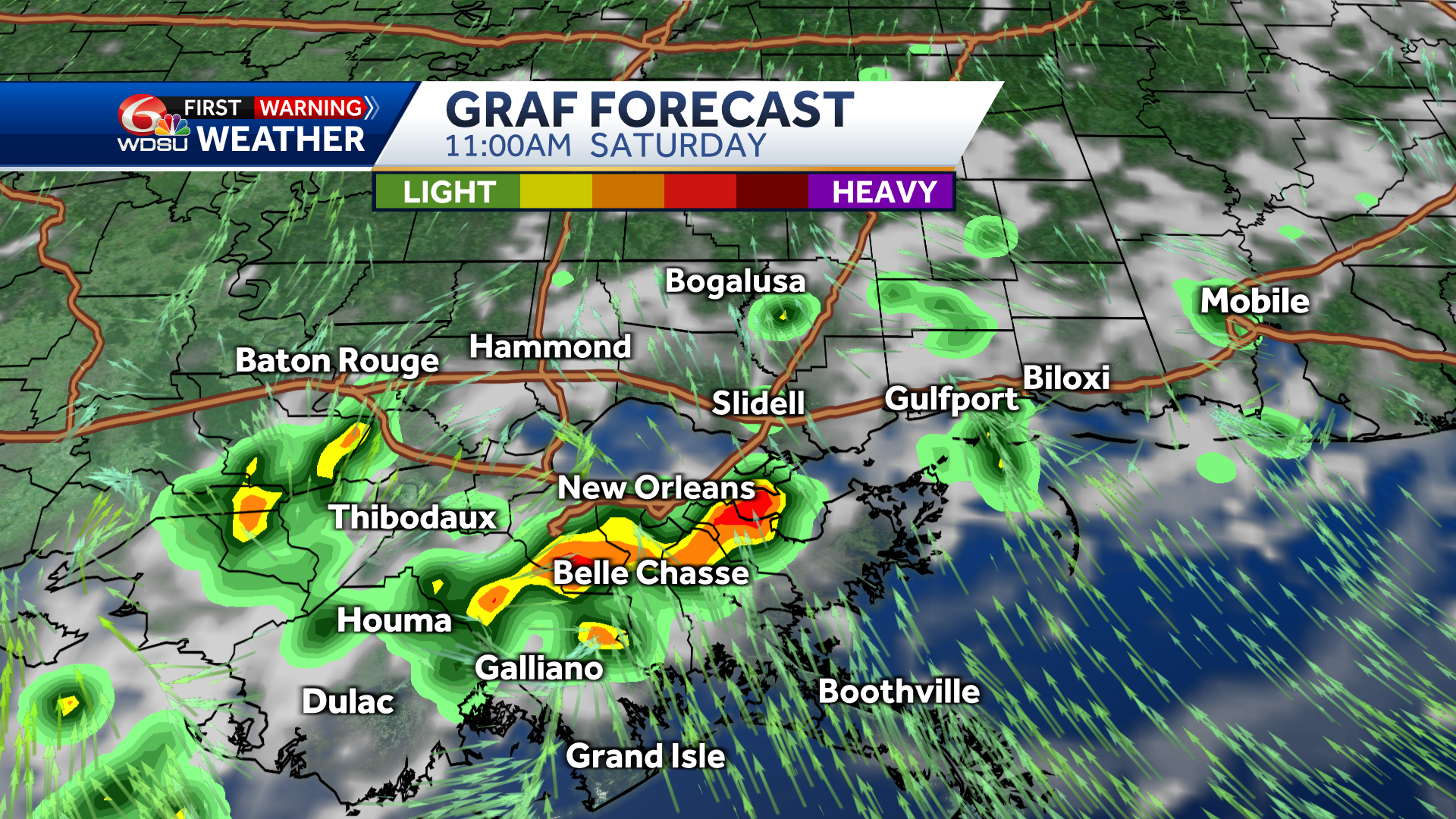 New Orleans weather weekend forecast high temp rain chance tropic - WDSU