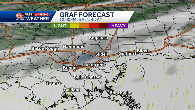 Clouds and rain forecast today, Saturday, 12 noon