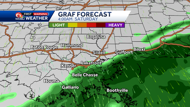 Clouds and rain forecast today, Saturday, 4 am