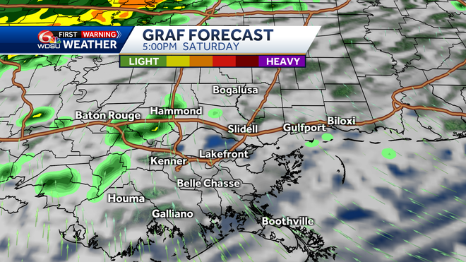 Clouds and rain forecast today, Saturday, 5 pm