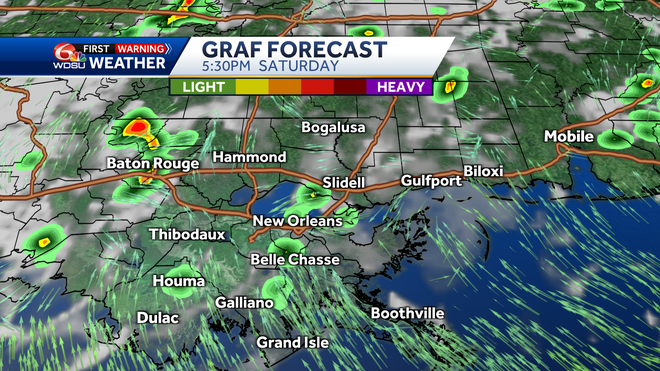 GRAF forecast 5:30 pm on Saturday