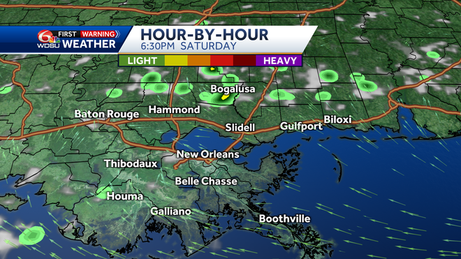 New Orleans weather forecast high temps air quality alert storms