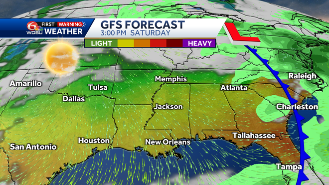 New Orleans forecast hurricane rain chances high temps winds