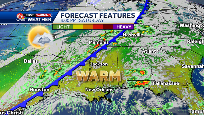 New Orleans forecast high temps rain chances severe weather