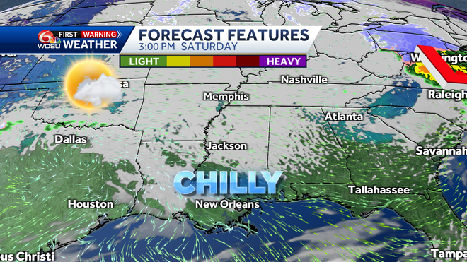 New Orleans forecast storms Friday severe weather rain chances