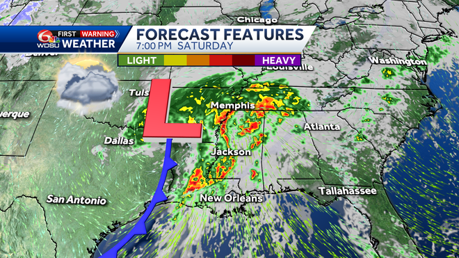 Weather features on Saturday