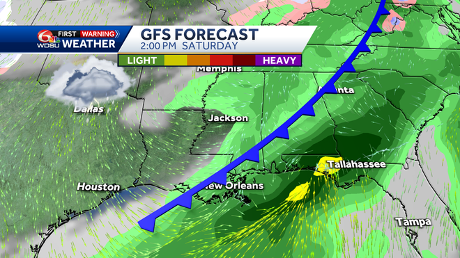 New Orleans weather forecast how cold will it get when it rains