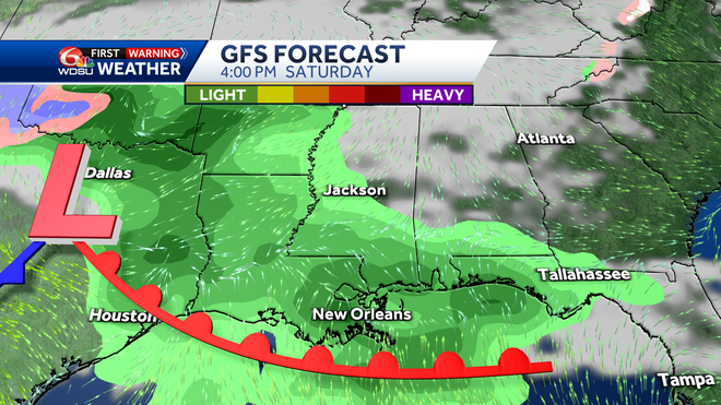 New Orleans weather forecast severe storms time tornado cooler