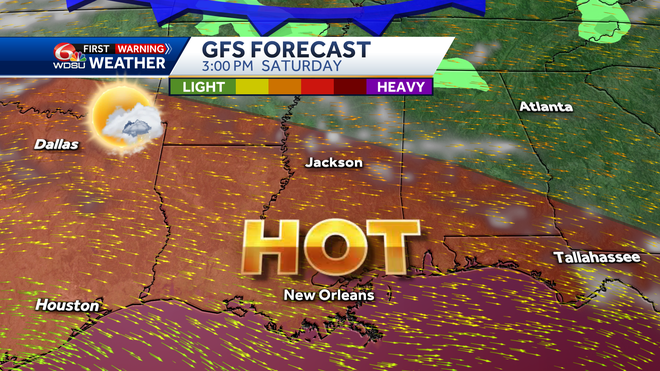 Saturday weather features