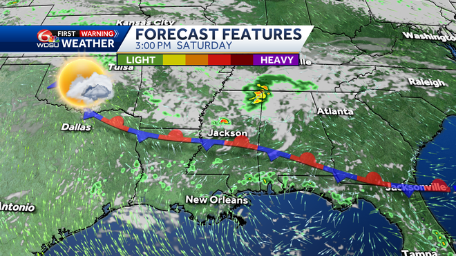 New Orleans weather Memorial Day weekend forecast rain chances