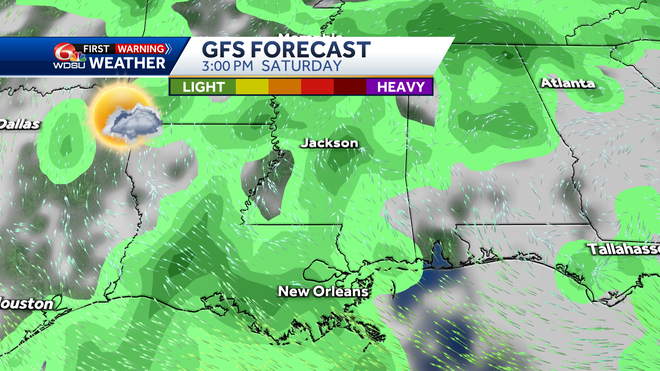 New Orleans weather forecast rain chance high temp tropic outlook