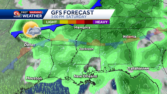 New Orleans weather forecast rain chances high temp flood chance