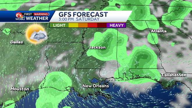New Orleans weather forecast Tuesday high temp rain chances
