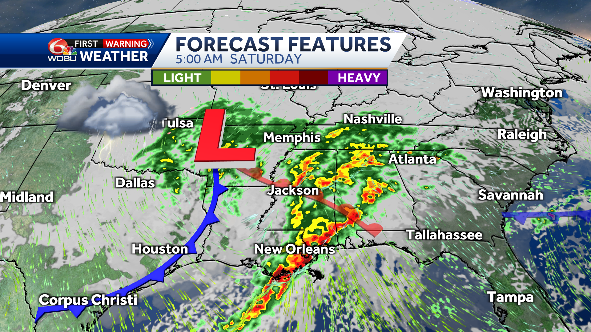 New Orleans Storm Forecast Rain Flooding Weekend High Temps