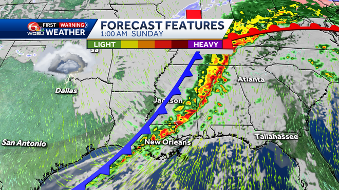 saturday night weather features