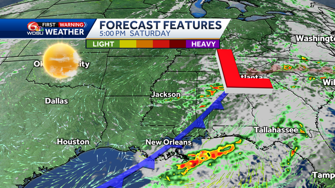 New Orleans weather forecast timing for severe storms flooding