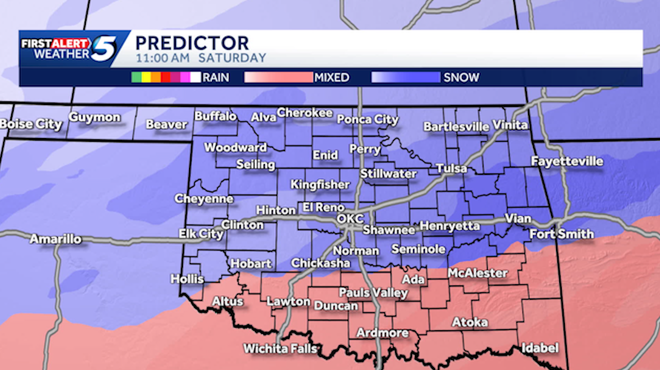 Oklahoma enero tormenta invernal y amenaza de nieve