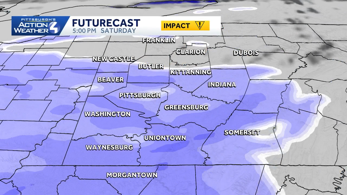 Hour-by-hour snow projections for Western Pennsylvania