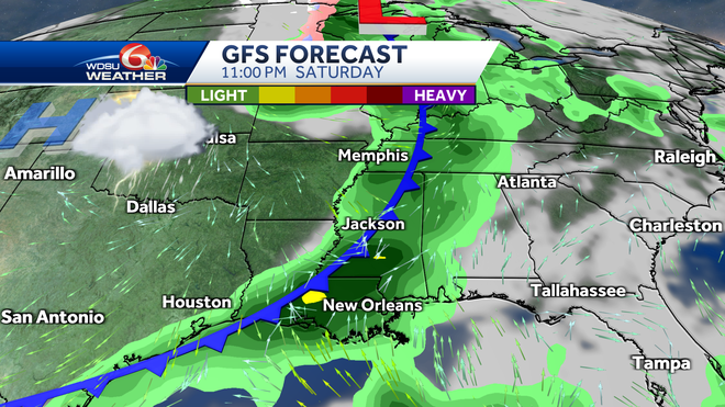New Orleans coastal storm flooding heavy rain forecast