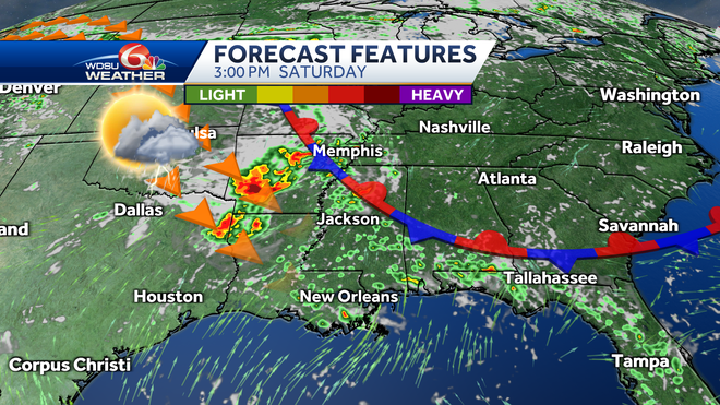 New Orleans forecast storms heat weekend pride parade