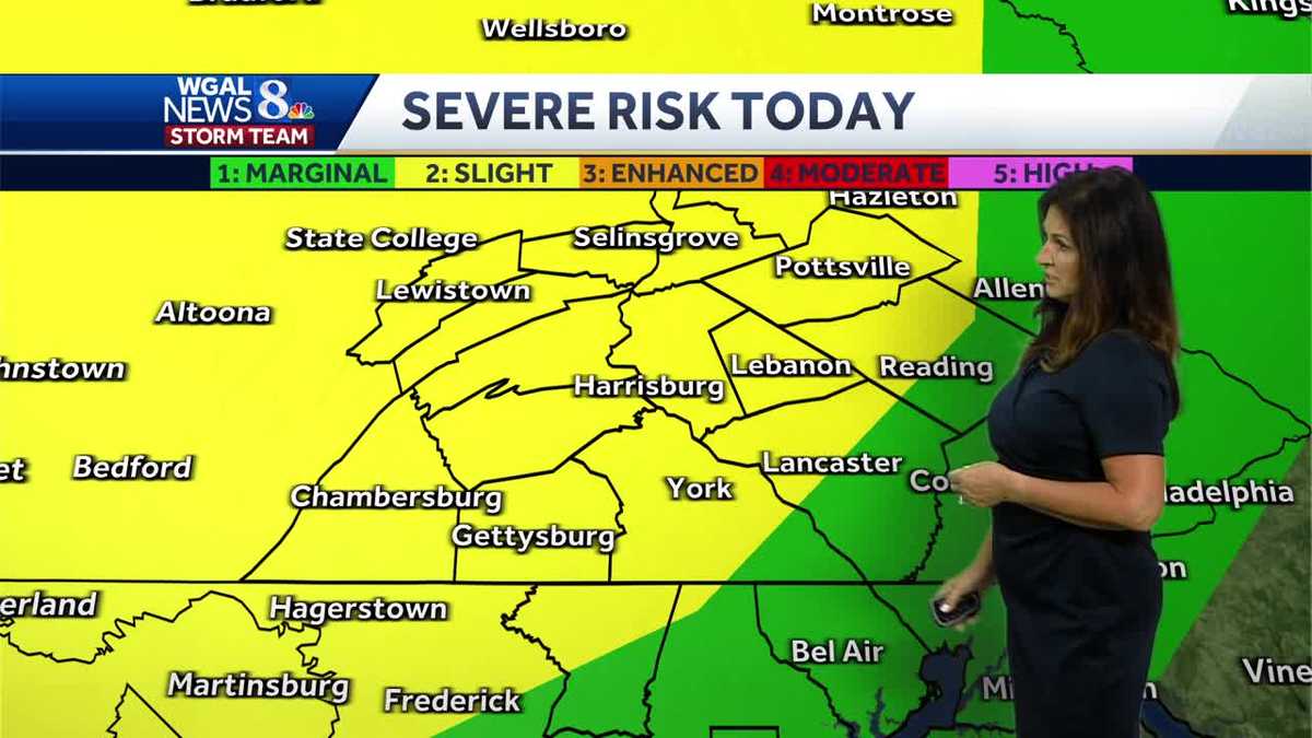 Strong to severe storms possible in south-central PA on Saturday