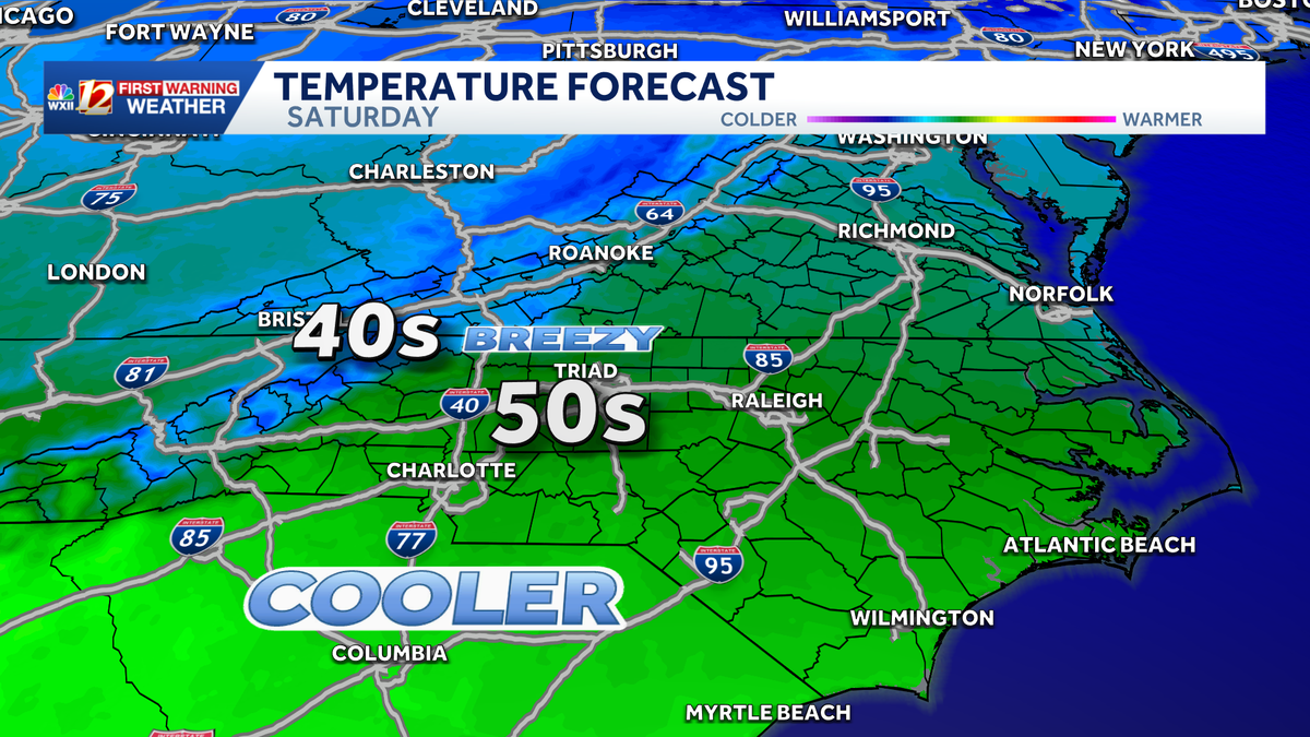 Cold 30s return to North Carolina Saturday| Frost and fire risk