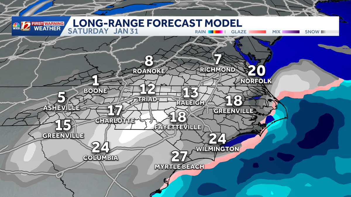 Bitter cold continues in the Piedmont of North Carolina | Snow chance this weekend