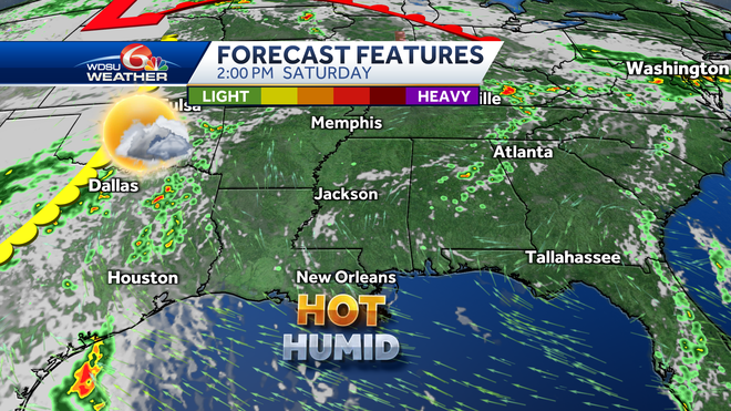 New Orleans Mother's Day Weekend forecast how hot and humid