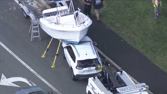 Boat lands on top of SUV after crash off Route 1 in Saugus - Vimarsana News