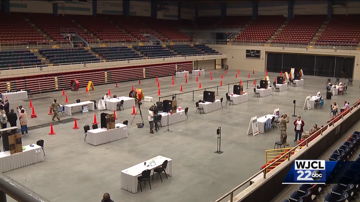 COVID Tests in High Demand Hundreds pack Savannah Civic Center daily