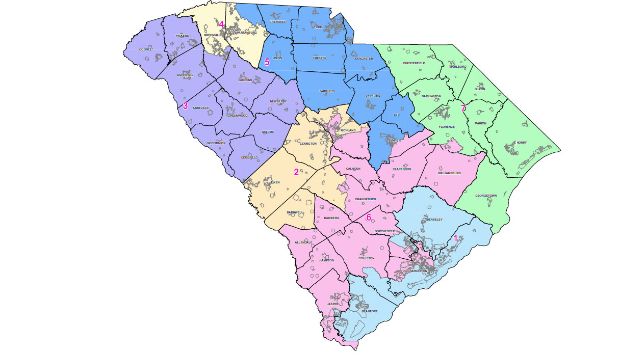 South Carolina: 2024 Congressional Elections To Use Existing Map