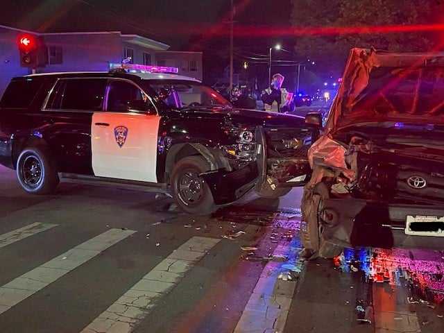 Driver under the influence crashes into SCPD patrol SUV in Santa Cruz