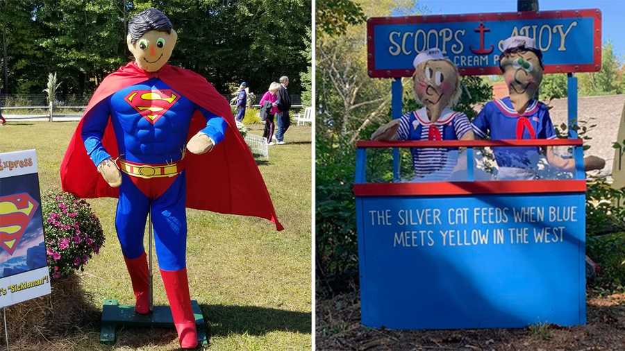 Scarecrows and pumpkin people are being put on display in communities across New Hampshire.