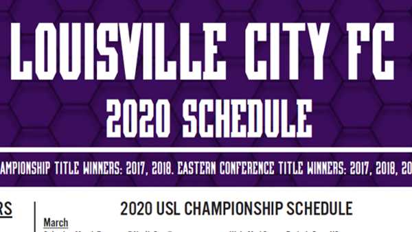 LouCity FC releases full schedule for 2020 season