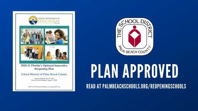 State Approves Palm Beach County School District's Reopening Plan