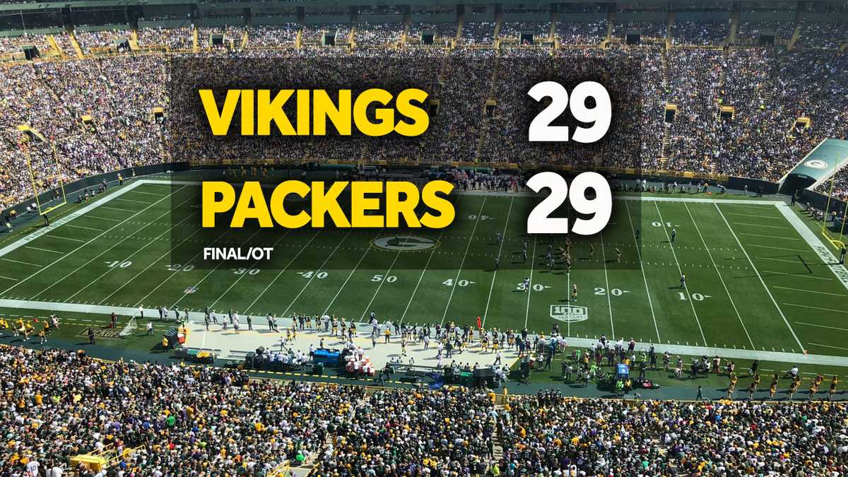 NFC North: Minnesota Vikings, Green Bay Packers tie, 29-29