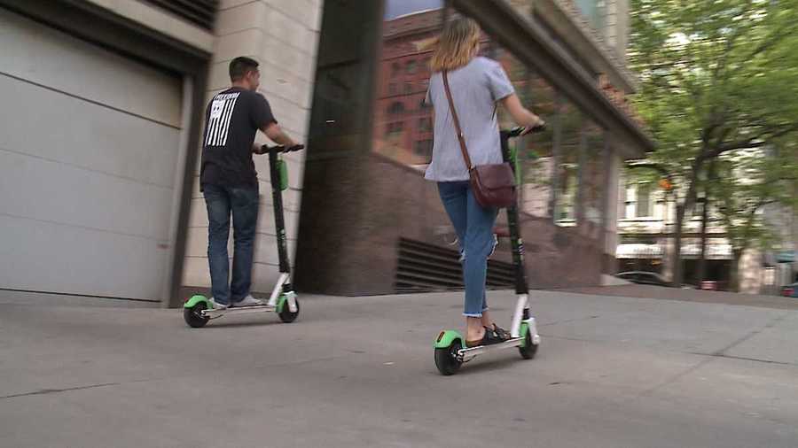 Electric scooters aren't allowed on sidewalks 