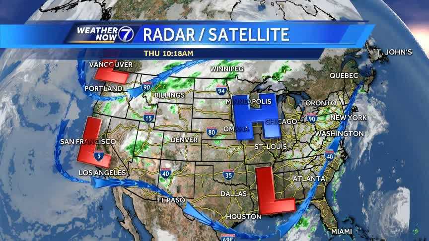 Weather pattern shifting warmer, wetter over the next week